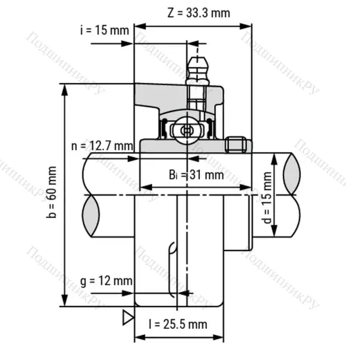 Подшипниковый узел UCFL 202 - Вал: 15 мм от производителя  LPZ