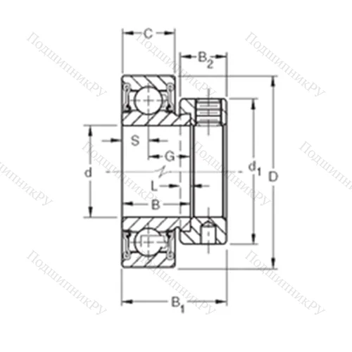 Подшипник шариковый радиальный RA 105RR от производителя  TIMKEN