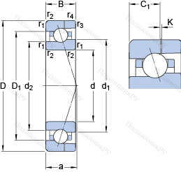 Подшипник 7000 CE/P 4AH