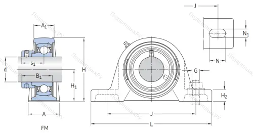 Подшипниковый узел SY 60 FM в Вологде