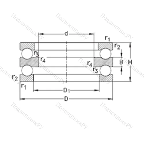 Подшипник шариковый упорный 52418-MP