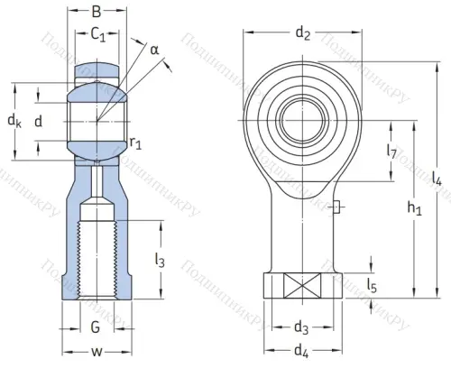 Наконечник штока с внутренней резьбой SILKAC 20 M в Вологде