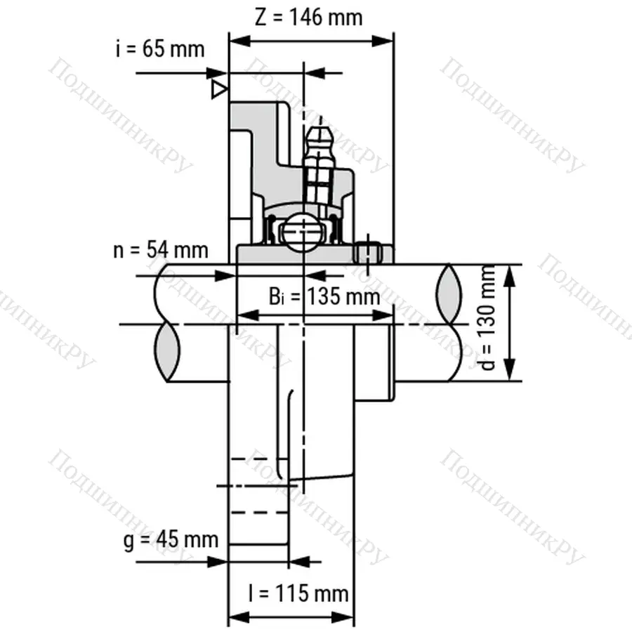 Подшипниковый узел UCF 326 - Вал: 130 мм