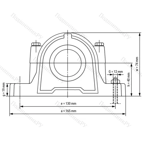 Разборный корпус опорного блока SNL 505 / Вал 20мм от производителя  LPZ
