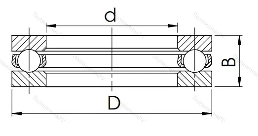 Упорный шариковый подшипник 8118 (51118)