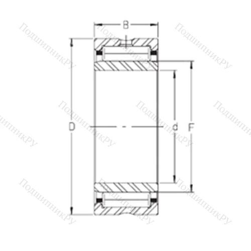 Подшипник игольчатый радиальный NKIS 10