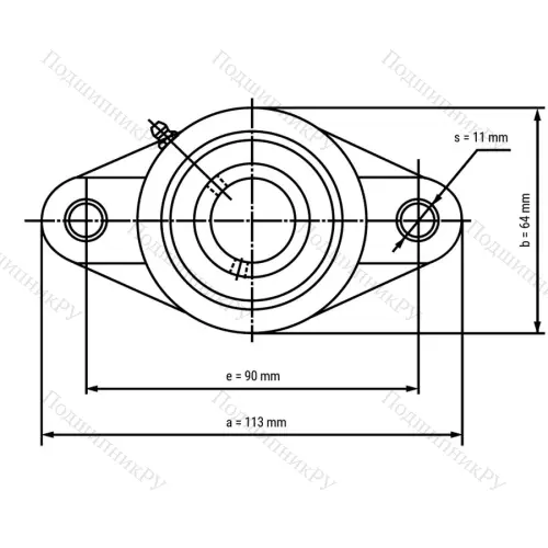 Подшипниковый узел SSUCFLPL 203-B - Вал: 17 мм