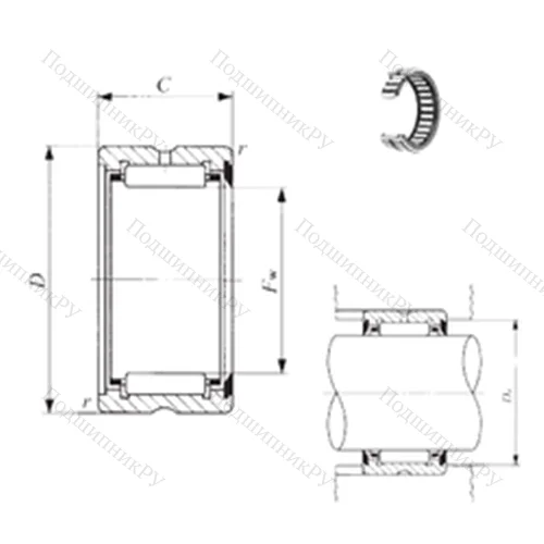 Подшипник игольчатый радиальный RNA 69/28U
