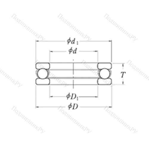 Подшипник шариковый упорный LT 3.7/8