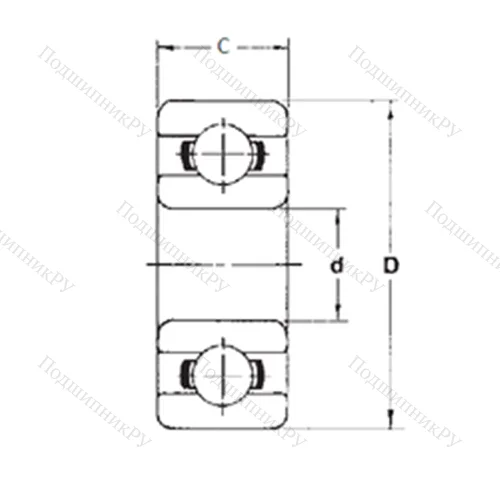 Подшипник шариковый радиальный 77R 16