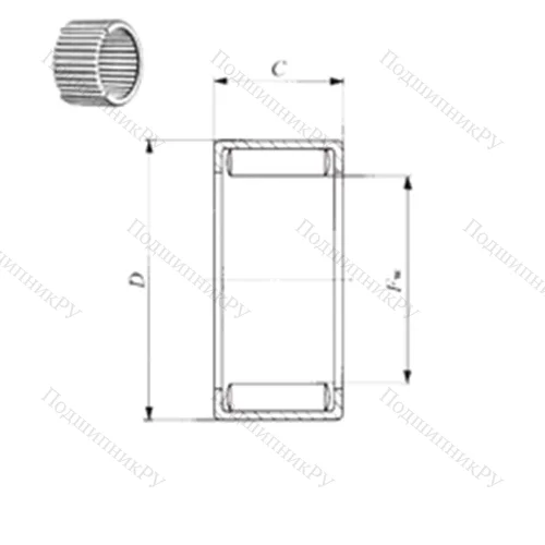 Подшипник игольчатый радиальный YT 2616