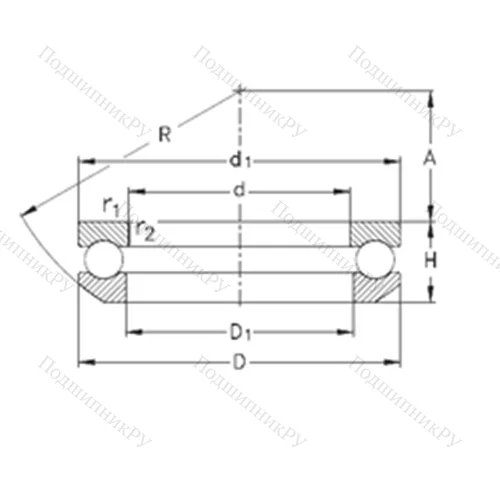 Подшипник шариковый упорный 53234