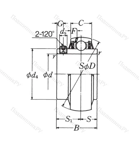 Корпусный подшипник UC 210 D 1 в Вологде