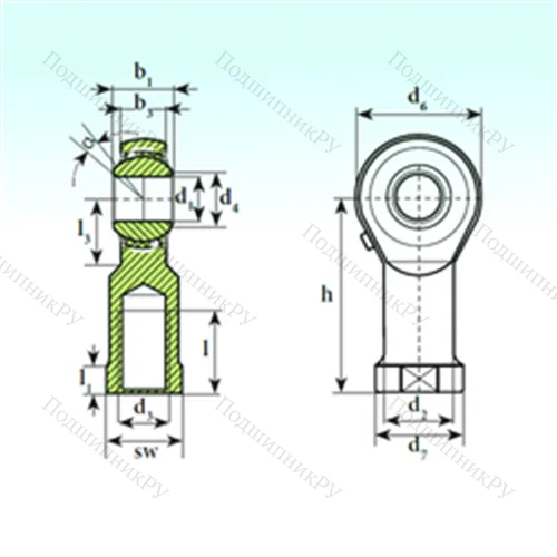 Подшипник шариковый радиальный самоцентрирующийся TSF 08 BB-O