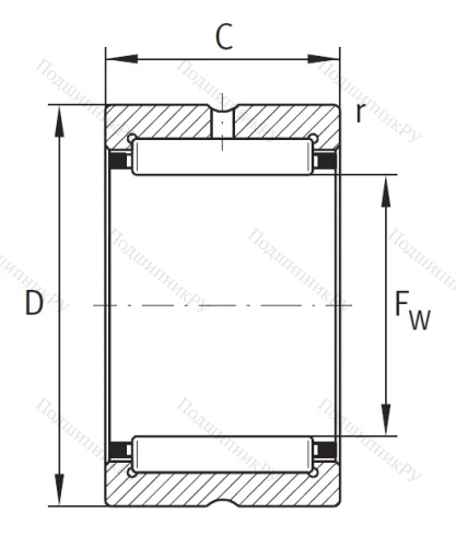 Игольчатый подшипник NK 110/40