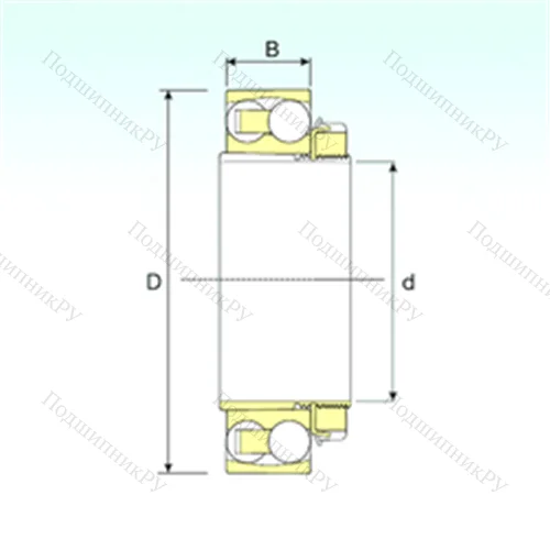 Подшипник шариковый радиальный самоцентрирующийся 2207-2RS KTN 9+H 307