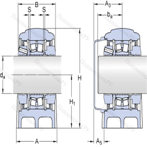Стационарные роликоподшипниковые узлы (SKF ConCentra, для метрических валов) SYNT 55 LW
