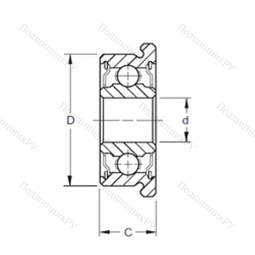 Подшипник шариковый радиальный MF 117-2RS