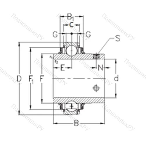Подшипник шариковый радиальный GYE 65-KRRB