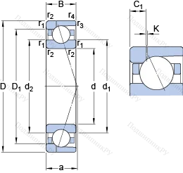 Подшипник 7018 CD/HCP 4AH 1