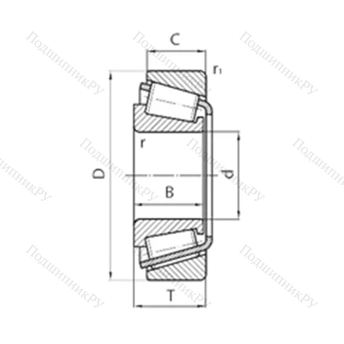 Подшипник роликовый радиально-упорный P 28KW 02