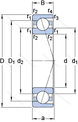 Подшипник 7008 CDTP/HCP 4B