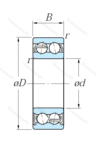 Двухрядный шариковый подшипник