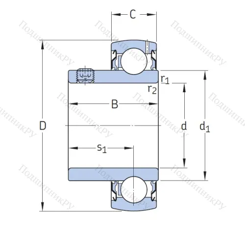 Корпусный подшипник YAT 207 в Вологде