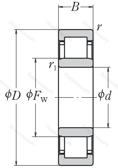 Роликовый цилиндрический подшипник