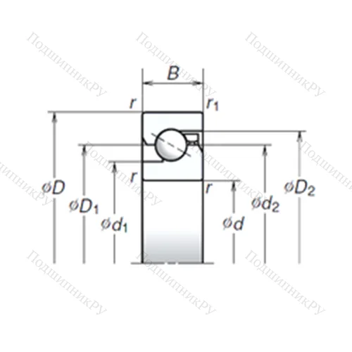 Подшипник шариковый упорно-радиальный 55TAC 100B от производителя  NSK