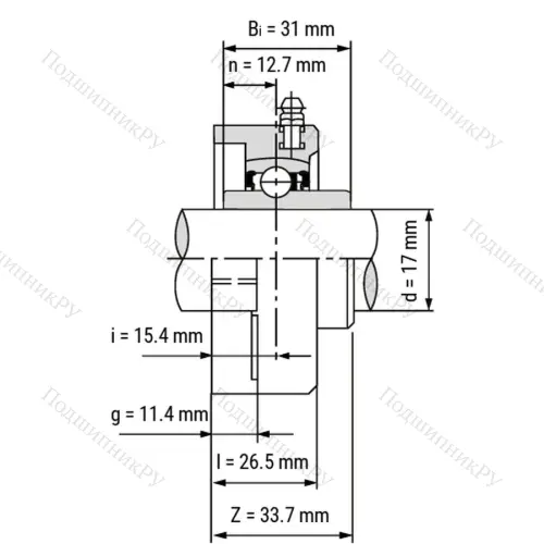 Подшипниковый узел SSUCFLPL 203-B - Вал: 17 мм