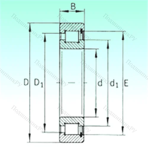 Подшипник роликовый радиальный SL 182222 от производителя  NBS