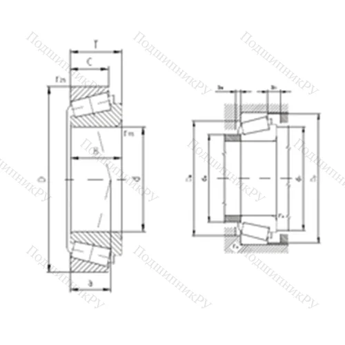 Подшипник роликовый радиально-упорный 32026AX