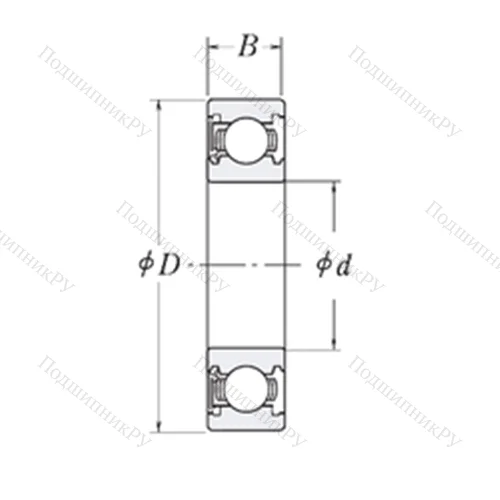 Подшипник шариковый радиальный MJ 1.1/2-RS