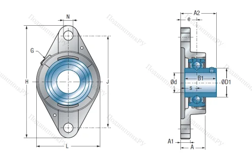 Подшипниковый узел UCFLE 206 в Вологде