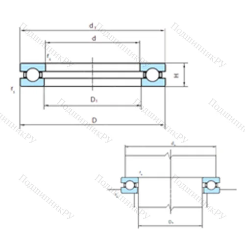 Подшипник шариковый упорный  212-319