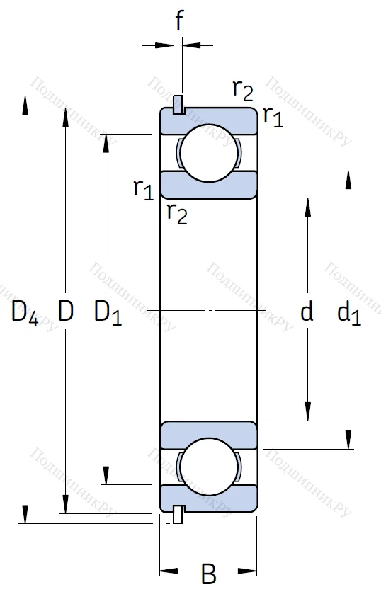 Однорядный шариковый подшипник