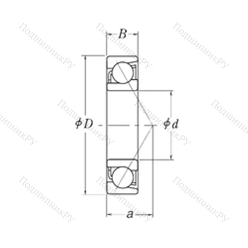 Подшипник шариковый радиально-упорный MJT 6.1/2
