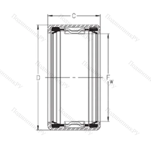 Подшипник игольчатый радиальный SCE 610PP