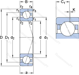 Подшипник 7004 ACD/P 4AH