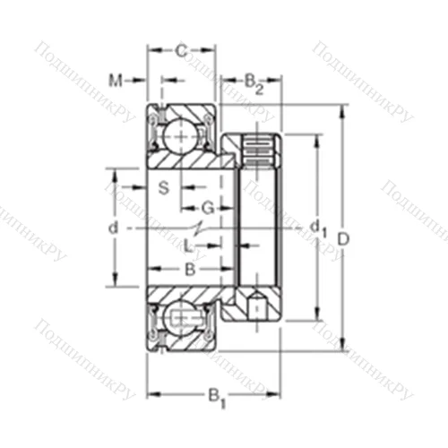 Подшипник шариковый радиальный GRA 103RR 2 от производителя  TIMKEN