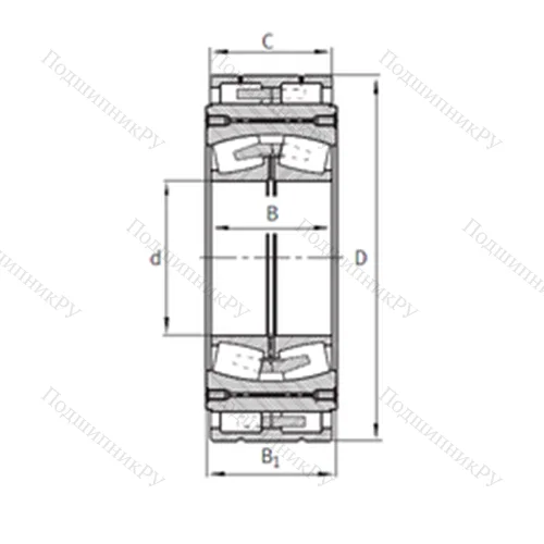 Подшипник роликовый радиальный самоцентрирующийся Z-561702.04.DRGL
