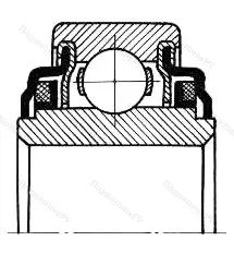 Модификация подшипника 530206К1 размер 30x62x16/24 от производителя  ГПЗ-1