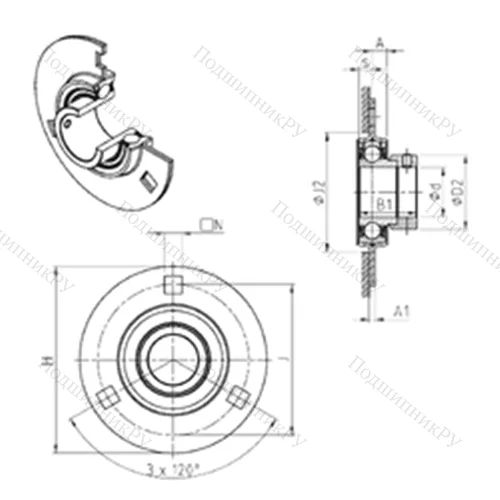Подшипниковый узел шариковый радиальный ESPF 203