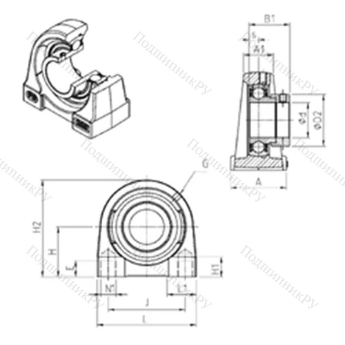 Подшипниковый узел шариковый радиальный ESPG 210
