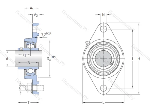 Подшипниковый узел FYTB 30 TF в Вологде