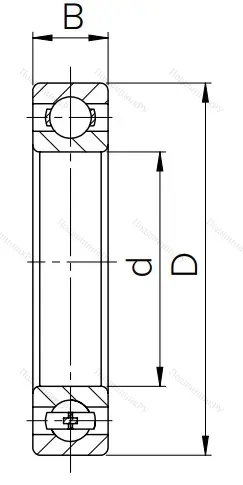 Шариковый однорядный подшипник 6-7000124 (16024) в Вологде
