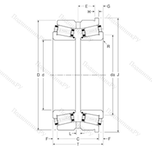 Подшипник роликовый радиально-упорный 126085X/126136XH