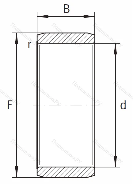 Игольчатый подшипник внутреннее кольцо IR 12x16x16