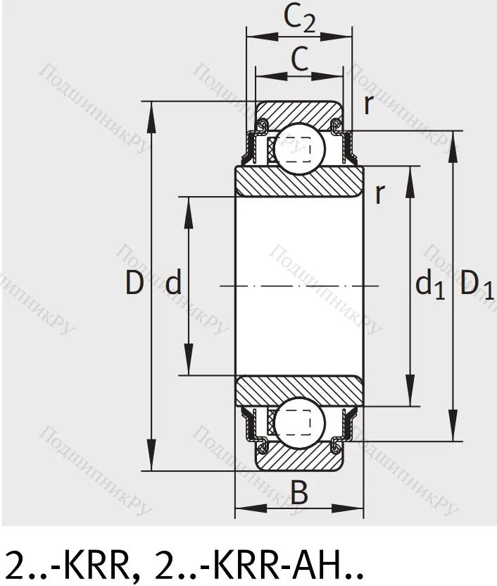 Закрепляемый подшипник 210 XL KRR